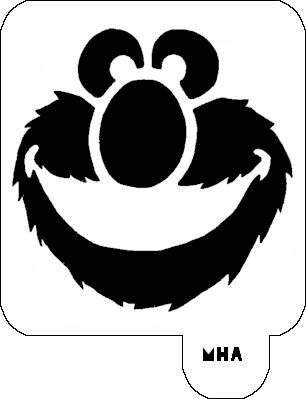 Easy Elmo face pumpkin carving stencil template free printable