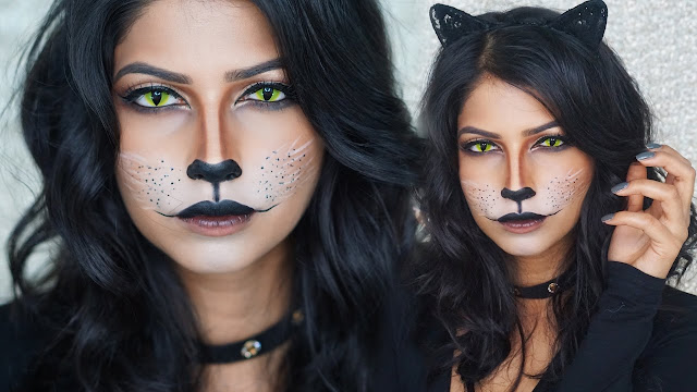 Easy and cute cheshire kitty cat halloween makeup ideas 2017 images