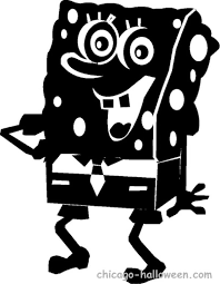 Printable halloween spongebob squarepants pumpkin stencil design carving template