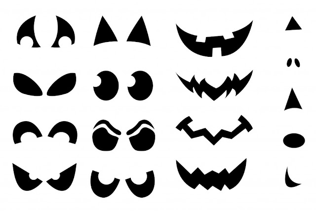 cool funny jack o lantern face design pattern templates for download