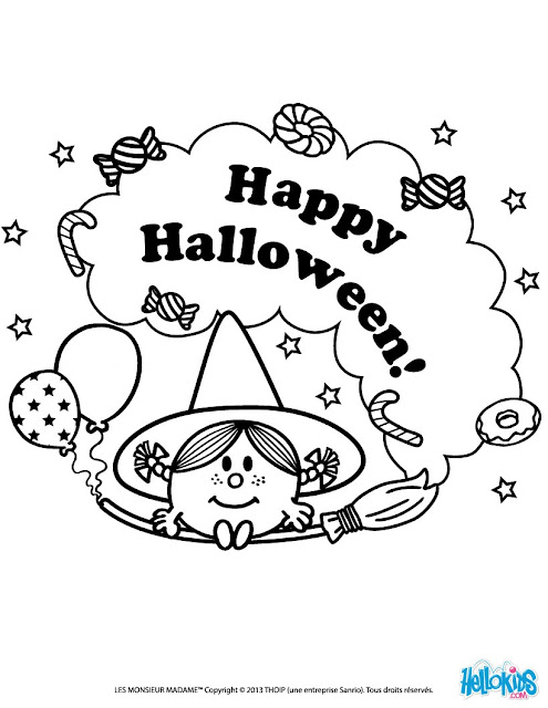 Free happy halloween coloring pages template for print kids and Adults