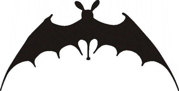 Easy bat pumpkin outline cutout for carving