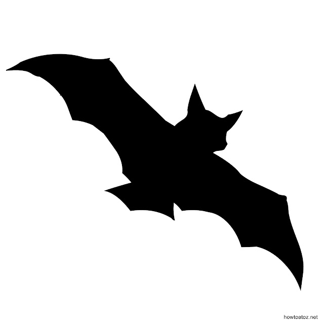 Easy bat pumpkin outline cutout for carving