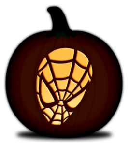 Free spiderman pumpkin stencil carving pattern designs for download