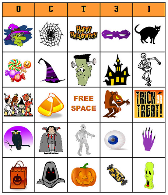 Best Printable halloween bingo cards with pictures numbers for Free