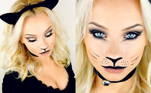 Easy and cute cheshire kitty cat halloween makeup ideas 2017 images