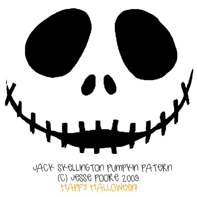 Free printable jack skellington pumpkin carving stencil templates download