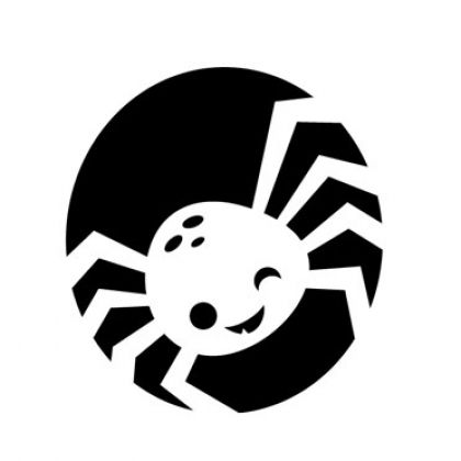 Easy spider stencil design for pumpkin carving