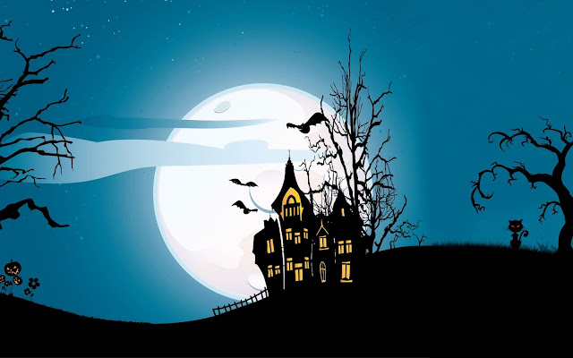 Halloween full moon hd wallpapers images pics for Iphone and Android