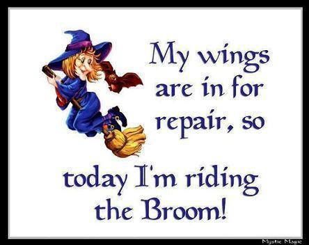 Famous funny halloween witch broom quotes and sayings images