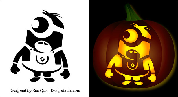 Minion pumpkin jack o lantern stencils carving pattern templates