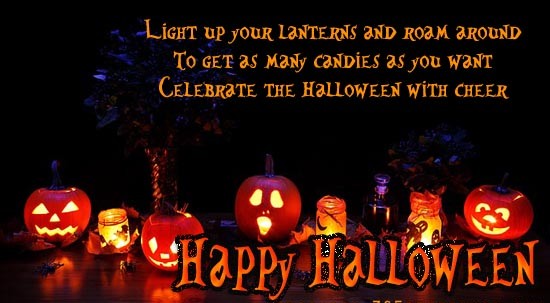 Halloween wishes quotes phrases text verses for greeting cards