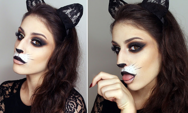 Easy and cute cheshire kitty cat halloween makeup ideas 2017 images