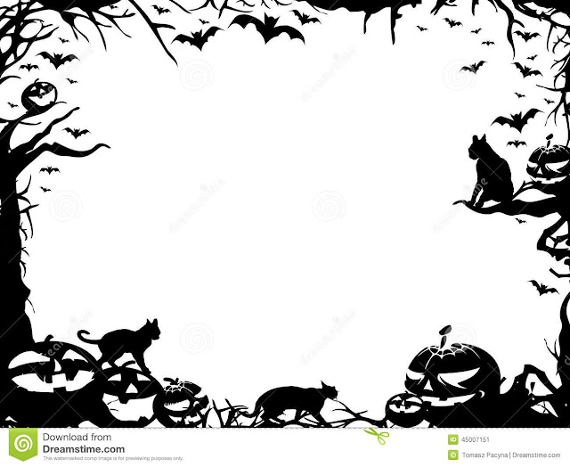 download free halloween border black and white png images