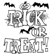 Free Printable Halloween Trick or Treat Coloring sheets for Kids