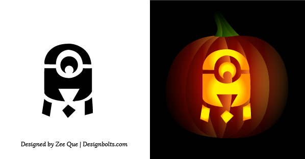 Minion pumpkin jack o lantern stencils carving pattern templates