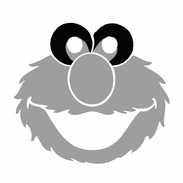 Easy Elmo face pumpkin carving stencil template free printable