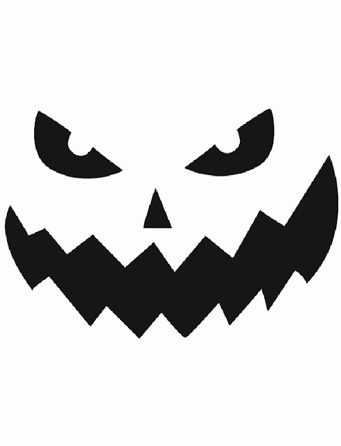 Free Printable easy funny jack o lantern face stencils patterns