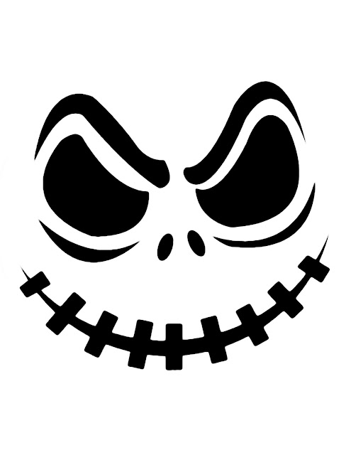 Top printable scary face pumpkin carving pattern design stencils