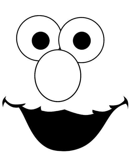 Download Free printable elmo face stencils outline cutout