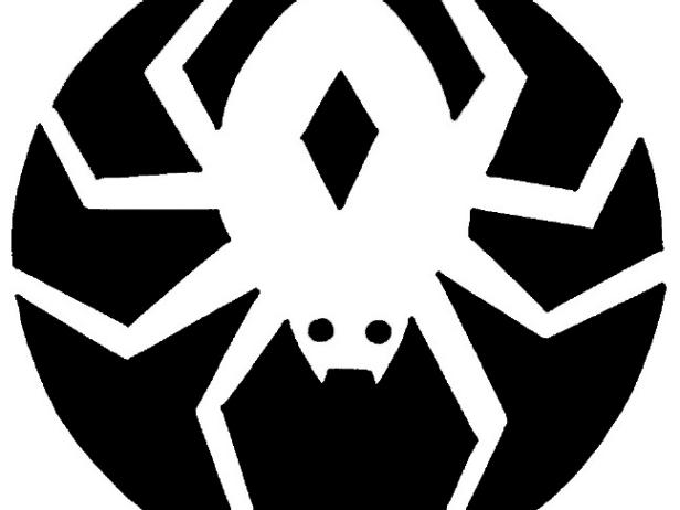 Easy spider stencil design for pumpkin carving