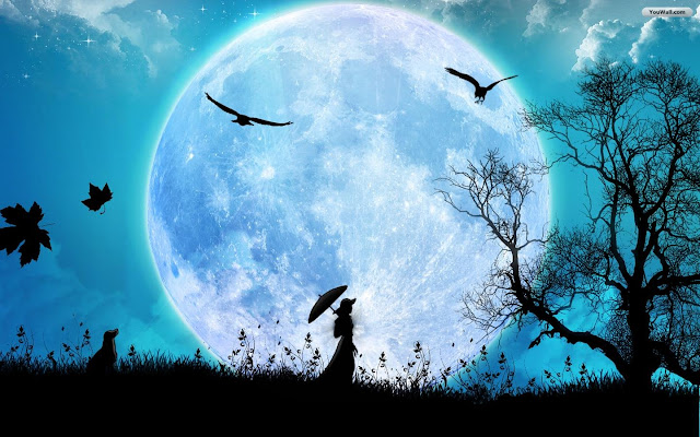 Halloween full moon hd wallpapers images pics for Iphone and Android