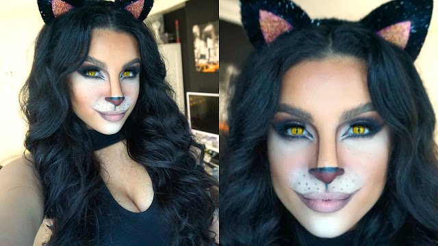 Easy and cute cheshire kitty cat halloween makeup ideas 2017 images