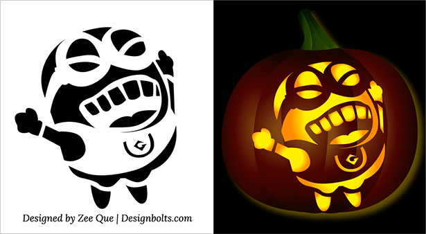 Minion pumpkin jack o lantern stencils carving pattern templates