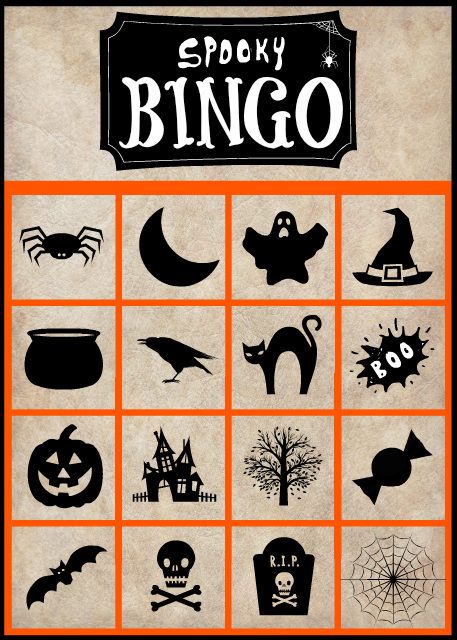 Blank halloween bingo cards templates for kindergarten,kids and students