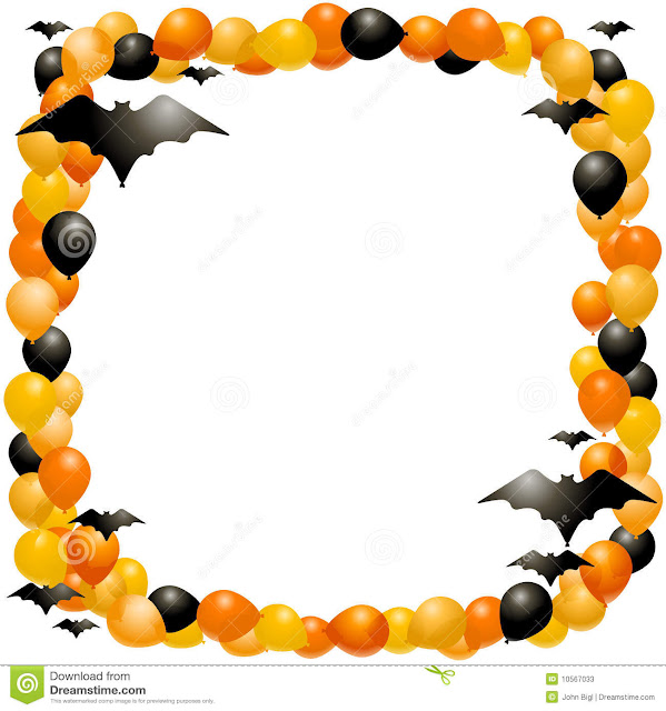 happy halloween frames for greeting cards and windows stickers