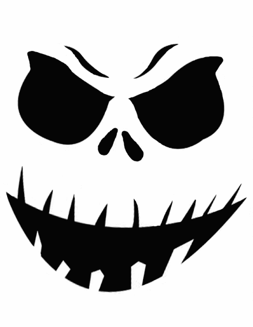 Top printable scary face pumpkin carving pattern design stencils