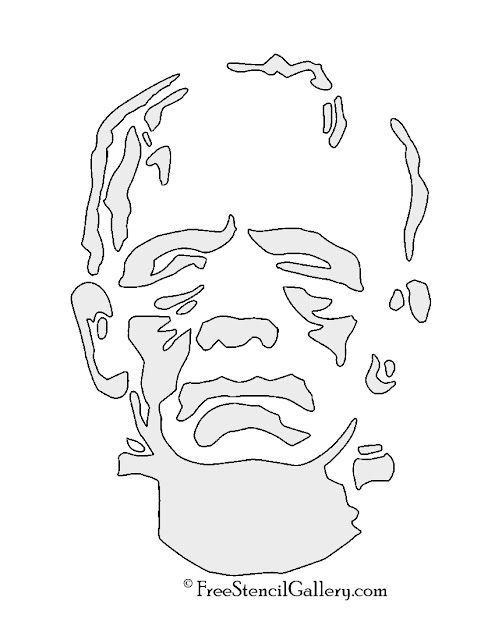 Printable frankenstein pumpkin carving pattern template free download