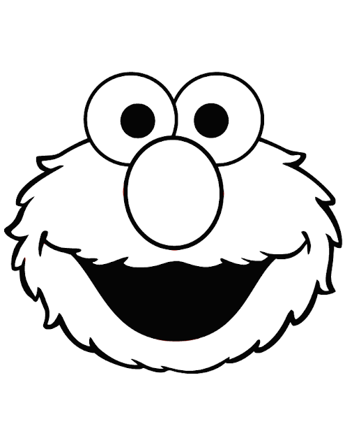 Download Free printable elmo face stencils outline cutout