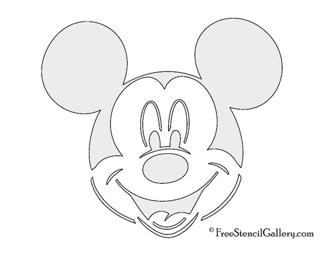 Free Printable Mickey Minnie Mouse Pumpkin carving stencils patterns