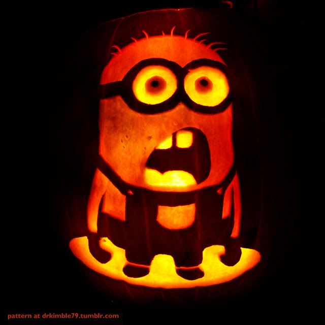 Minion pumpkin jack o lantern stencils carving pattern templates