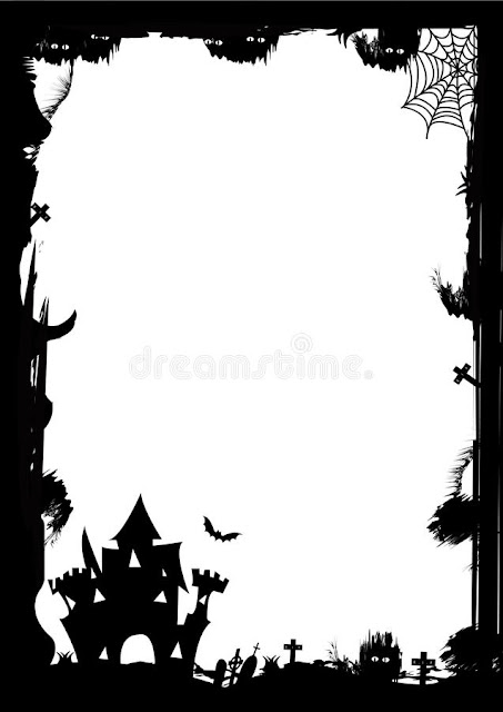 download free halloween border black and white png images