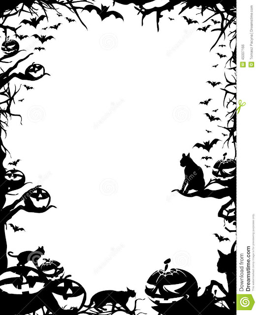 download free halloween border black and white png images