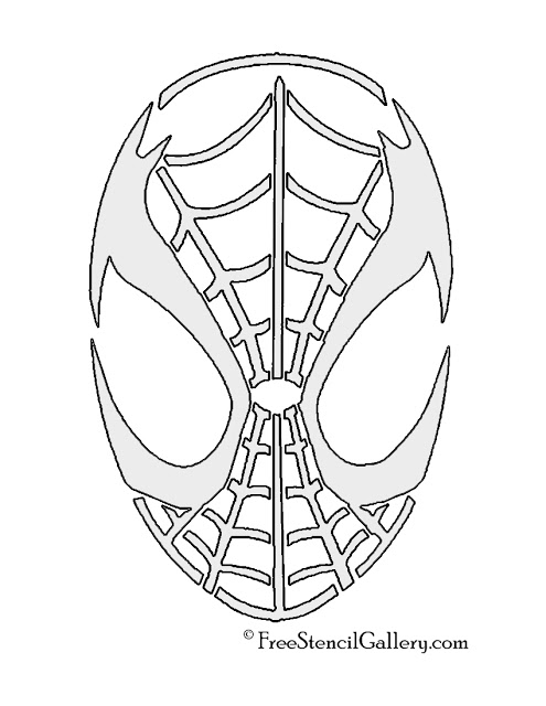 Free spiderman pumpkin stencil carving pattern designs for download