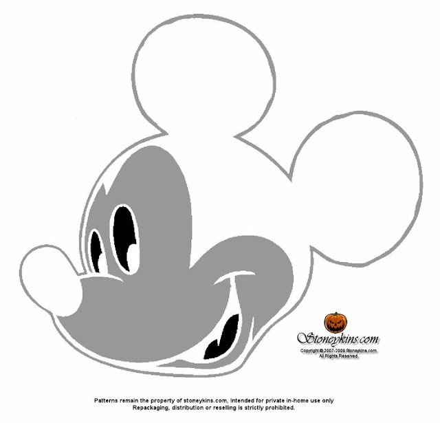 Free Printable Mickey Minnie Mouse Pumpkin carving stencils patterns