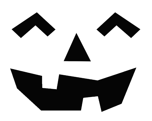 Free Printable easy funny jack o lantern face stencils patterns