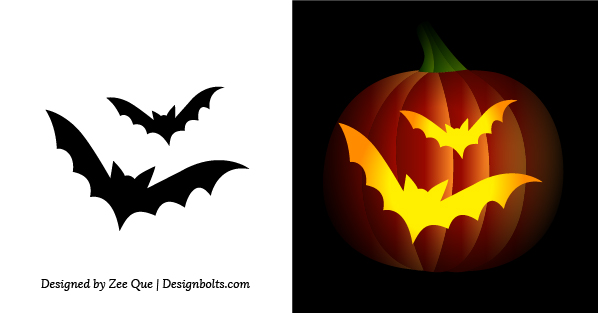 free baby vampire bat pumpkin stencil pdf download